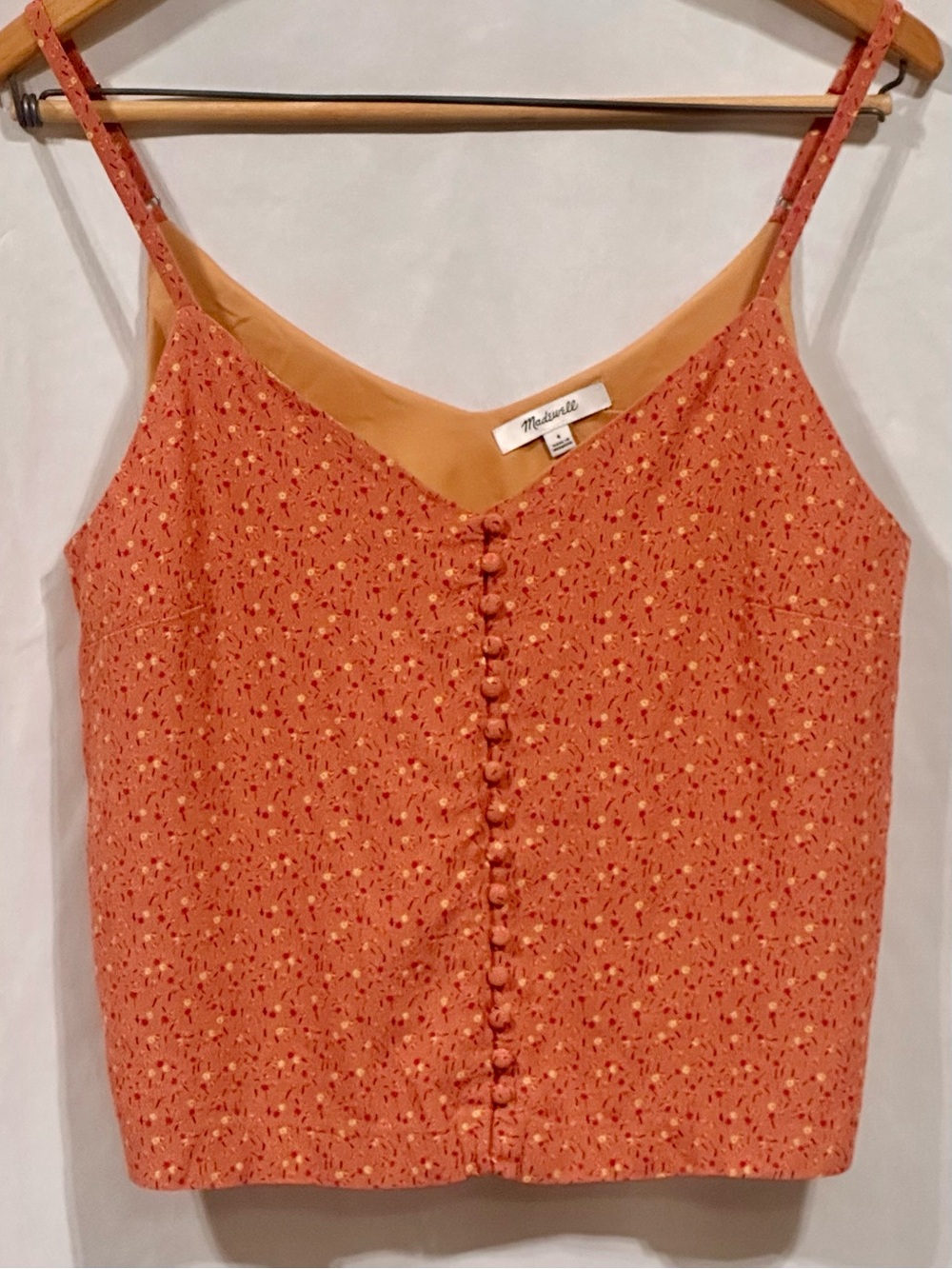 Madewell Floral Button Front Cami Tank Top Size 4